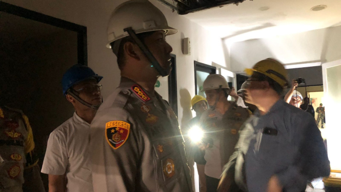 Kapolres Depok tinjau lokasi atap RS Bunda jebol akibat angin kencang