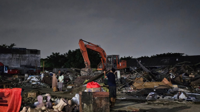 Situasi bangunan Pasar Kutabumi telah dibongkar 
