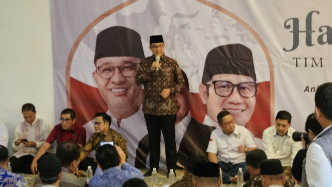 Anies Baswedan di acara halal bihalal THN Amin