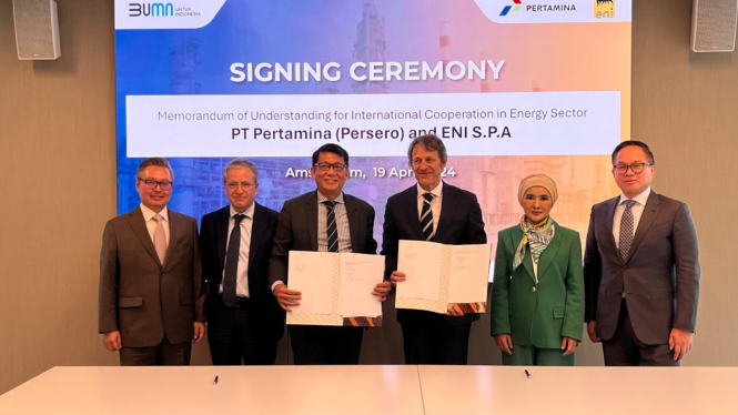 Pertamina dan Eni teken kerja sama hulu migas di Indonesia dan mancanegara [dok. PT Pertamina (Persero)]