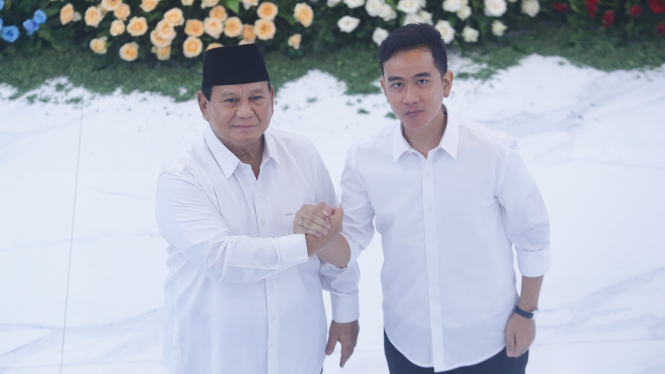 Prabowo-Gibran di Penetapan Presiden-Wapres Terpilih di KPU