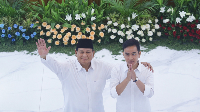 Prabowo-Gibran di Penetapan Presiden-Wapres Terpilih di KPU