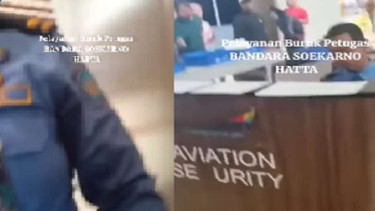Viral keribuatan Avsec Bandara Soetta dengan penumpang 