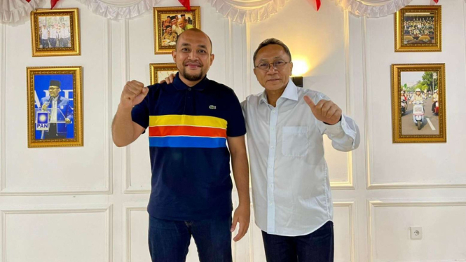 Ketum PAN Zulkifli Hasan dan Ketua BM PAN Sumut Mora Harahap