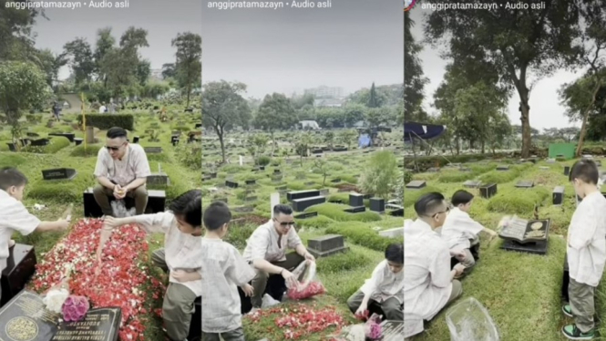 Anggi Pratama dan anak-anaknya