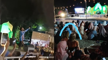 Ceramah UAS di Gili Trawangan ditonton wisatawan asing (istimewa)