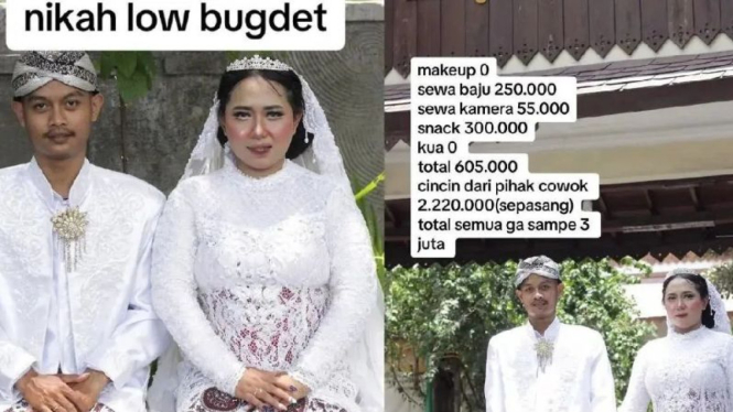 Viral pernikahan low budget di TikTok.