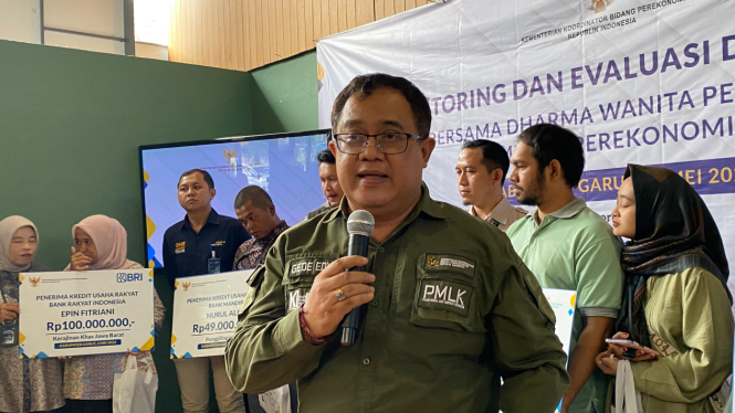 Asisten Deputi Pasar Modal dan Lembaga Keuangan Kemenko Perekonomian Gede Edy Prasetya di Garut