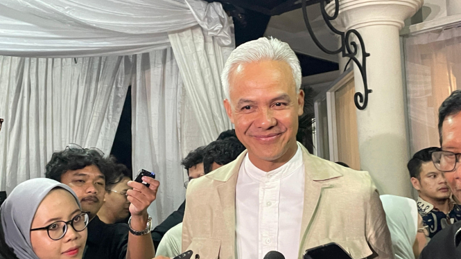 Ganjar Pranowo Hadiri Acara Halal bi Halal TPN di Posko Pemenangan