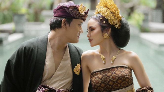 Rizky Febian dan Mahalini.