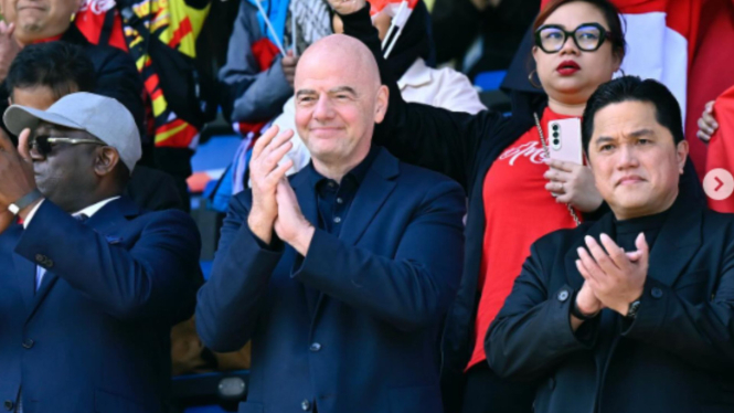 Presiden FIFA, Gianni Infantino dan Ketua Umum PSSI, Erick Thohir