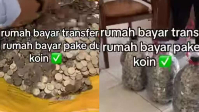 Beli rumah dengan uang koin.