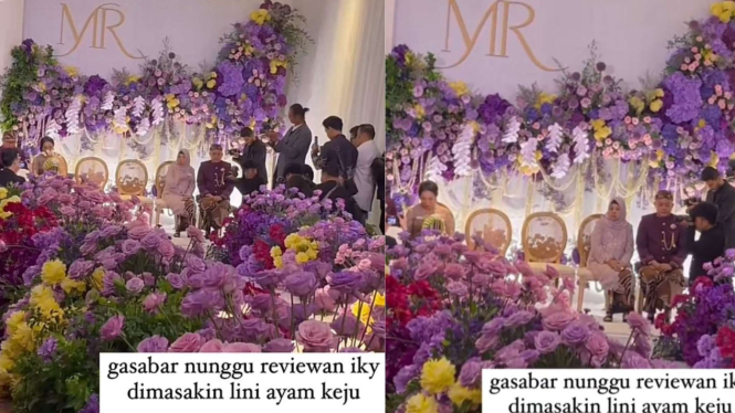 Suasana pernikahan Mahalini dan Rizky Febian