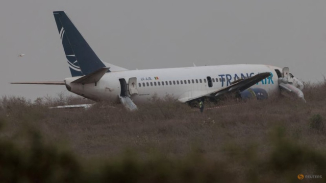 Pesawat Boeing 737 di Senegal (Doc: CNA)