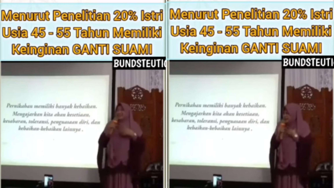 20% Istri Berusia 45 hingga 55 Tahun Memiliki Keinginan Berganti Suami