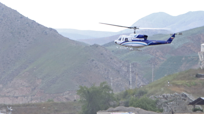 Penampakan Helikopter Presiden Iran Alami Kecelakaan