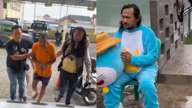 Viral! Aksi Badut Doraemon Tangkap Pelaku Kejahatan di Wonosobo