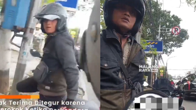 Gak Terima Ditegur saat Merokok, Pengendara Motor Mahal Ini Ngamuk