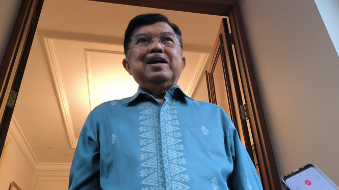 Wakil Presiden RI ke-10 dan 12, Jusuf Kalla (JK) di kediamannya di kawasan Jakarta Selatan, Rabu, 22 Mei 2024