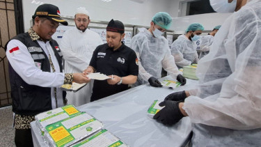 Peninjauan proses produksi menu makanan jamaah haji Indonesia