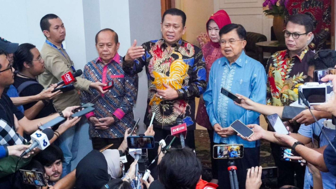 Pimpinan MPR RI Bamsoet, Syarifudin Hasan dan Ahmad Basarah Ketemu JK