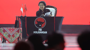 Ketua Umum PDI Perjuangan Megawati Soekarno Putri di Rakernas 5 PDIP