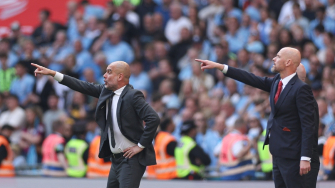 Pep Guardiola dan Erik ten Hag