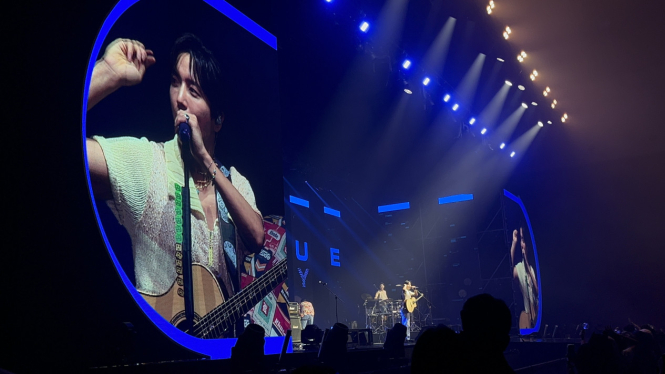 Yong Hwa CNBLUE di  'CNBLUENTITY' in Jakarta, Foto: Isra Berlian