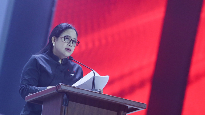 Puan Maharani dalam Rakernas V PDI Perjuangan