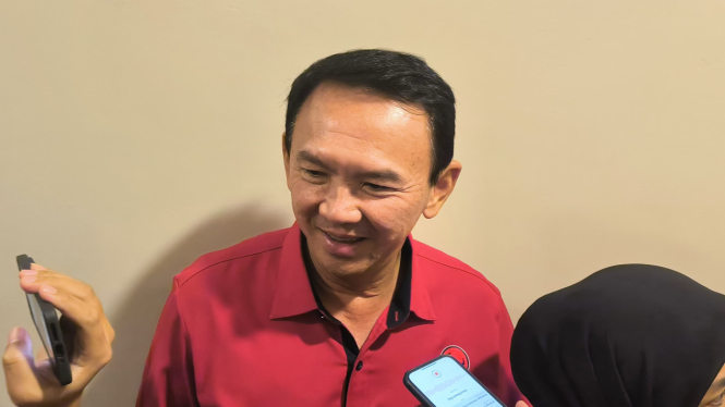 Basuki Tjahaja Purnama alias Ahok Usai Rakernas V PDIP
