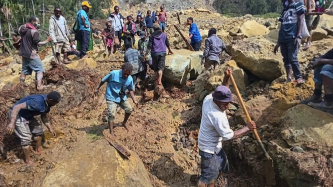 Longsor di Papua Nugini (Doc: Mohamut Omer/AP Photo)