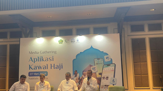 Konferensi pers Staf Khusus Kementerian Agama Bidang Media dan Komunikasi Publik.
