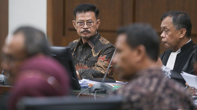 Syahrul Yasin Limpo alias SYL sebagai terdakwa dalam sidang lanjutan dugaan korupsi. 