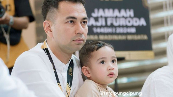 Raffi Ahmad dan Cipung Manasik Haji Furoda