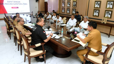 Rapat persiapan atlet PON XXI Aceh-Sumut Tahun 2024 di Kantor Gubernur Sumut.(dok Pemprov Sumut)