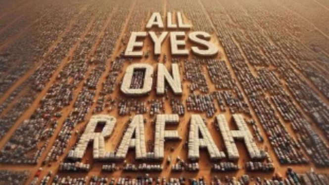 Slogan All Eyes on Rafah digaungkan di media sosial