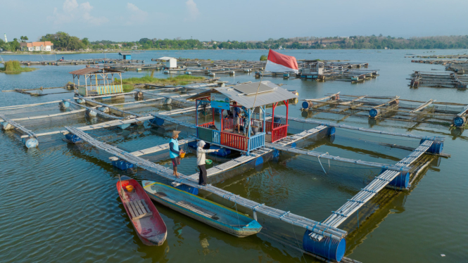 Dengan teknologi solar cell, PLN IP UBP Grati menyediakan sumber daya energi untuk mengoperasikan aerator pada keramba UMKM binaan yaitu Pokdakan (Kelompok Budidaya Ikan) Mina Makmur