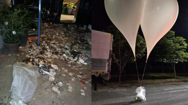 VIVA Militer: Balon berisi sampah dikirim Korut ke wilayah Korsel