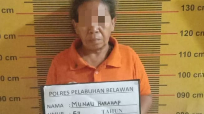 MH saat diamankan petugas Polres Pelabuhan Belawan.(dok Polres Pelabuhan Belawan)