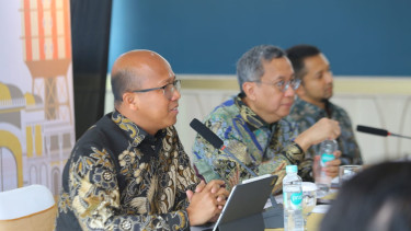 Kepala Kantor Perwakilan LPS I Medan, Muhammad Yusron, saat bersilaturahmi dengan perbankan di Sumut.(istimewa/VIVA)