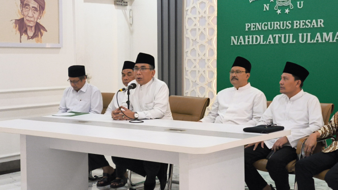 Ketum PBNU, KH Yahya Cholil Staquf atau Gus Yahya di Kantor PBNU, Jakarta Pusat, Kamis, 6 Juni 2024.