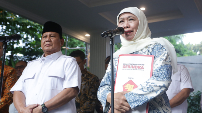 Khofifah-Emil Bertemu Prabowo Subianto