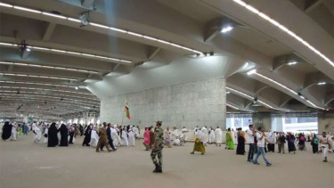 Situasi dan kondisi Jamarat Aqobah lantai dasar