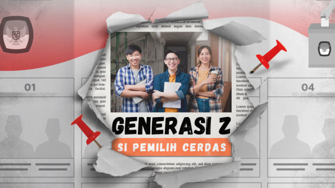 Gambar ini mengilustrasikan Generasi Z yang berpartisipasi dalam pemilu