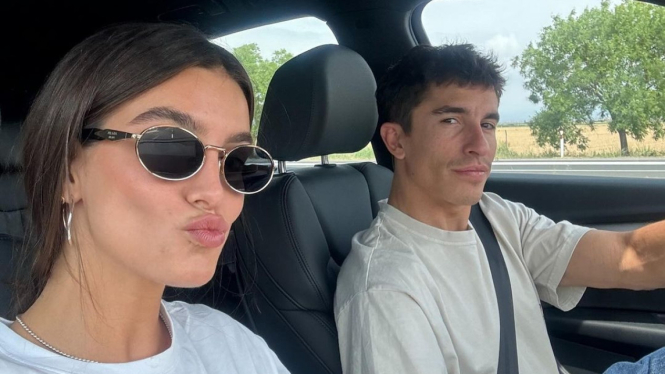 Marc Marquez bersama kekasihnya Gemma Pinto