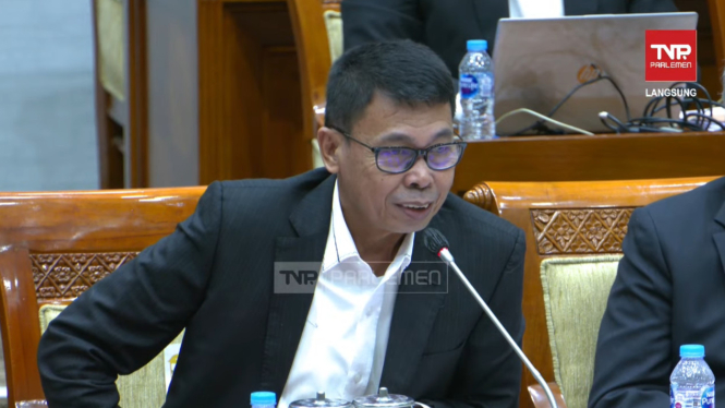 Ketua sementara KPK, Nawawi Pomolango dalam RDP bersama Komisi III DPR RI, Selasa, 11 Juni 2024