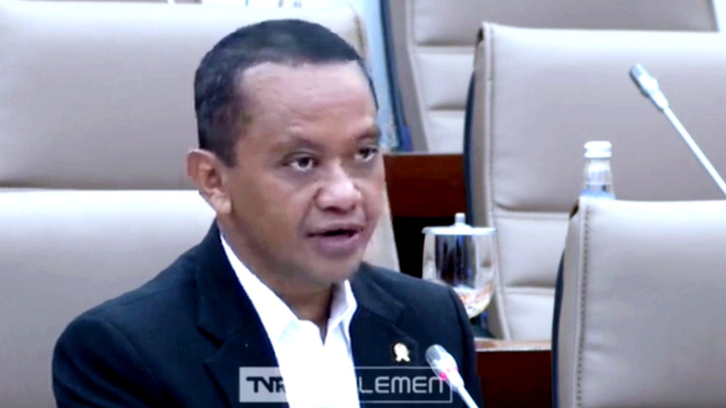 Menteri Investasi/Kepala BKPM, Bahlil Lahadalia, dalam raker bersama Komisi VI DPR RI, Selasa, 11 Juni 2024