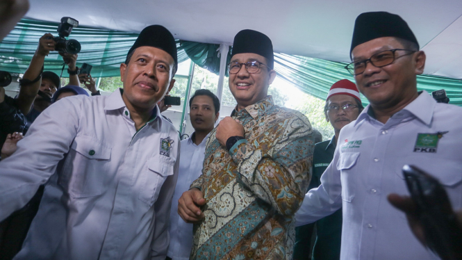 Anies Baswedan saat sambangi markas DPW PKB DKI Jakarta