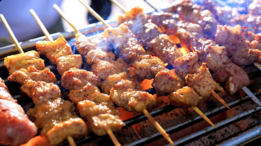 ilustrasi sate, barbaque