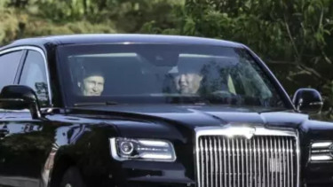 Momen Putin dan Kim Jong Un (Doc: AP Photo)